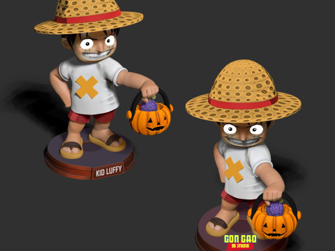 Kid Luffy - Halloween Fanart 3D Print Model