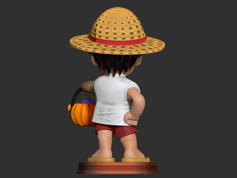 Kid Luffy - Halloween Fanart 3D Print Model