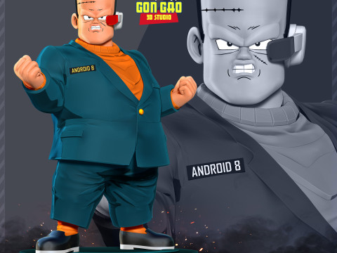 Android 8 - Dragon Ball Fanart Modelo de Impressão 3D