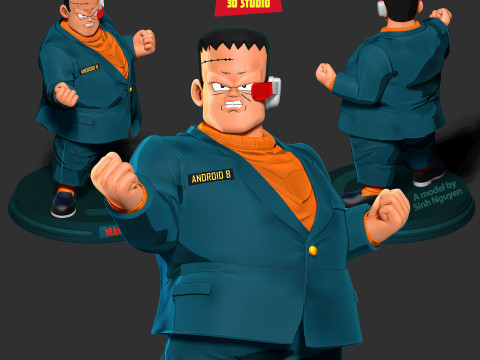 Android 8 - Dragon Ball Fanart Model Cetak 3D
