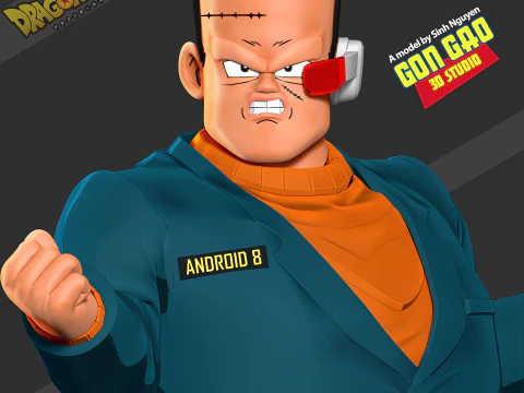 Android 8 - Dragon Ball Fanart 3D Print Model