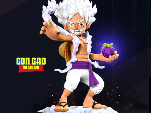Kid Luffy Gear 5 3D-printmodel