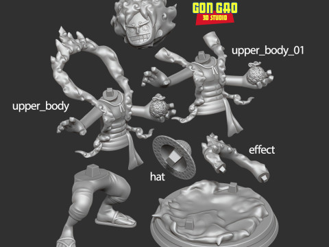 Kid Luffy Gear 5 3D Принт Модель