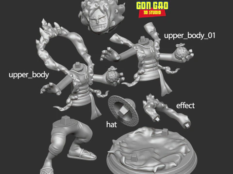 Kid Luffy Gear 5 3D Print Model