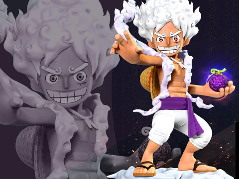 Kid Luffy Gear 5 3D Print Model