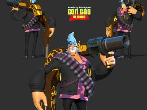 Franky - One Piece Fanart 3D Print Model