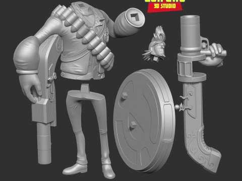 Franky - One Piece Fanart 3D-printmodel