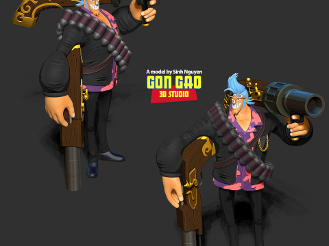 Franky - One Piece Fanart 3D-printmodel
