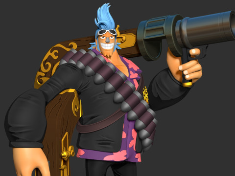 Franky - One Piece Fanart 3D-printmodel