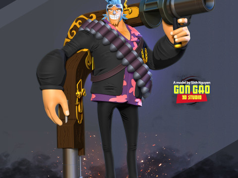 Franky - One Piece Fanart 3D-printmodel