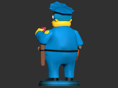 Chief Wiggum - The Simpsons Fanart Modelo de impresión 3D