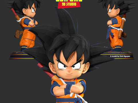 Kid Son Goku - Dragon Ball Fanart 3D-printmodel
