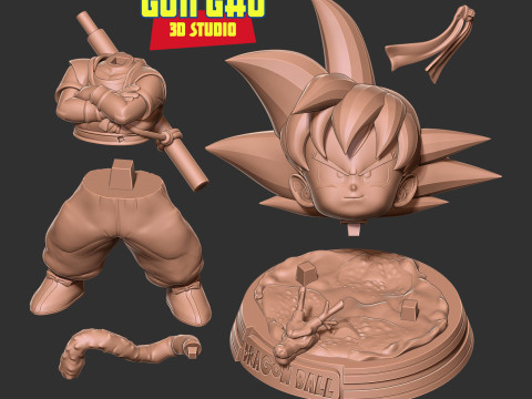 Kid Son Goku - Dragon Ball Fanart 3D-printmodel