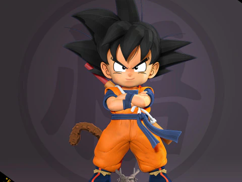 Kid Son Goku - Dragon Ball Fanart 3D Print Model