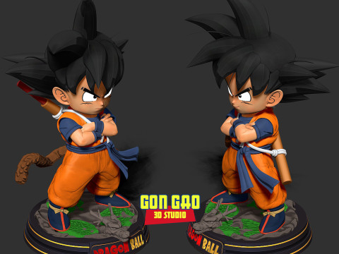 Kid Son Goku - Dragon Ball Fanart 3D-printmodel