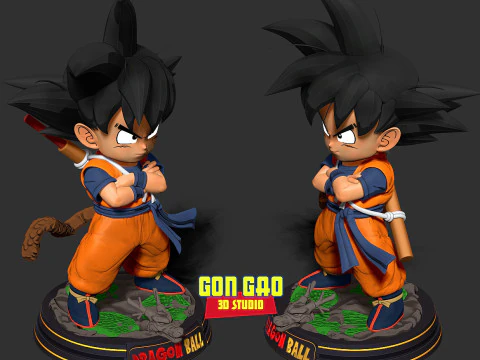 Kid Son Goku - Dragon Ball Fanart 3D Print Model