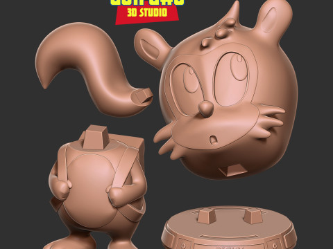 Ricky - Sonic the Hedgehog 3Dプリントモデル