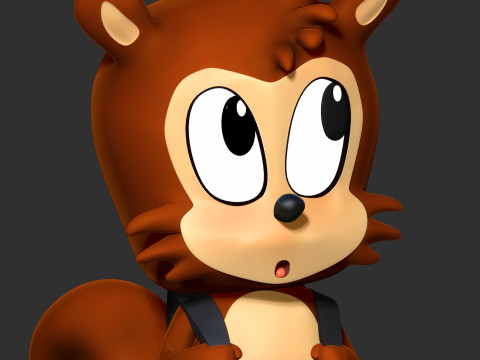 Ricky - Sonic the Hedgehog 3Dプリントモデル