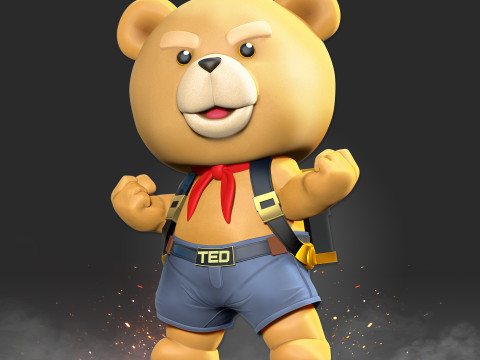 Ted the bear 3D Print Model