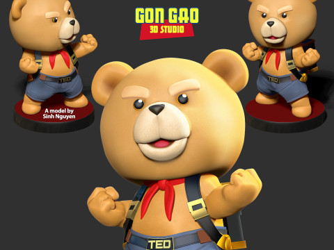 Ted the bear 3D Print Model