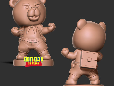 Ted the bear 3D Print Model