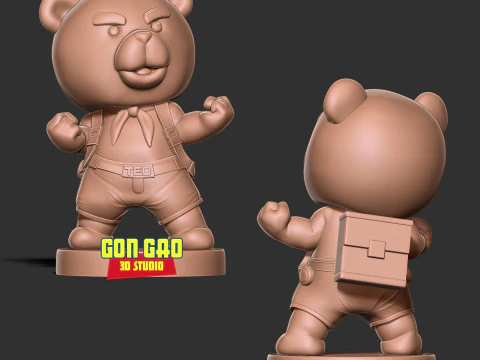Ted the bear 3D Print Model