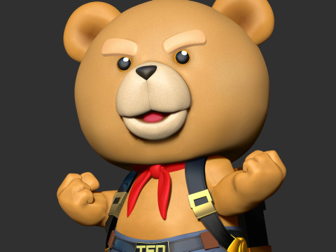 Ted the bear 3D Print Model