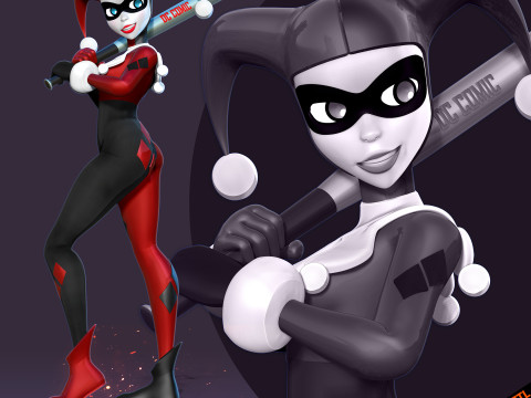 Harley Quinn - Classic 3D 프린트 모델