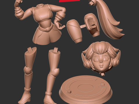 Princess Peach 3D Принт Модель