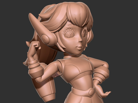 Princess Peach 3D Принт Модель