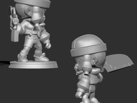 主人公ビビ - Brawl Stars 3Dプリントモデル