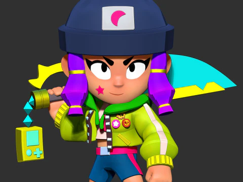 Protagonist Bibi - Brawl Stars 3D Print Model