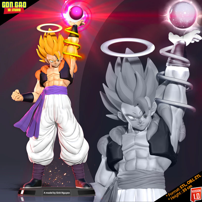 Super Gogeta - Dragon Ball 3D Print Model .c4d .max .obj .3ds .fbx .stl .blend 
