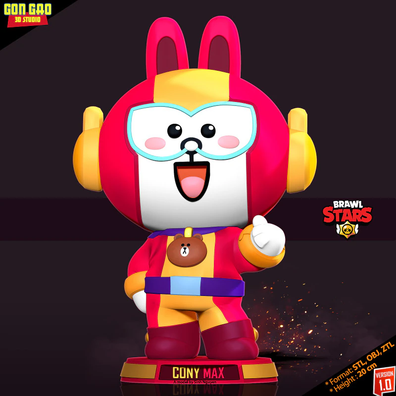 Konijn Max 3D printmodel .c4d .max .obj .3ds .fbx .stl .blend 