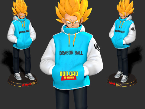 Gogeta-hoodie - Dragon Ball Super 3D printmodel