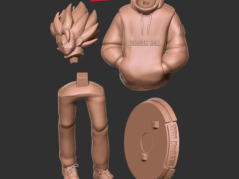Gogeta Hoodie - Dragon Ball Super 3D Print Model