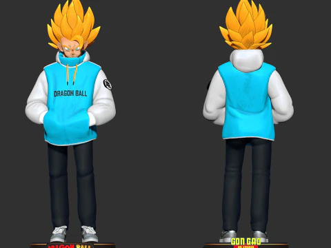Gogeta Hoodie - Dragon Ball Super 3D Print Model