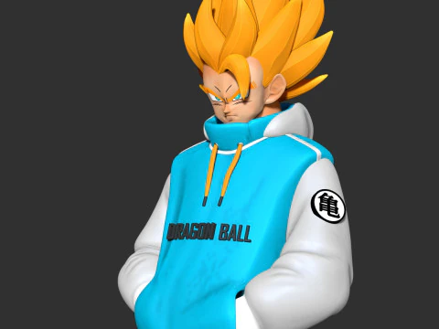 Gogeta Hoodie - Dragon Ball Super 3D Print Model