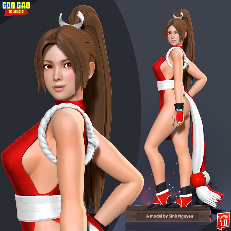 Mai Shiranui - nueva versión Modelo de impresión 3D .c4d .max .obj .3ds .fbx .stl .blend 