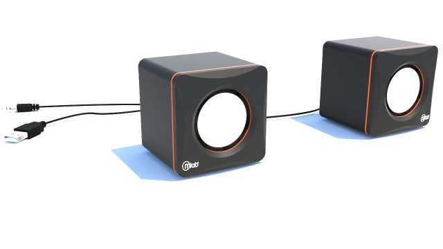 Black speakers mlab 3D Model .c4d .max .obj .3ds .fbx .stl .blend 