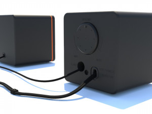 Black speakers mlab 3D Model