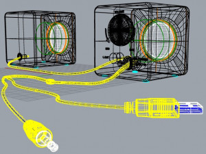 Black speakers mlab 3D Model