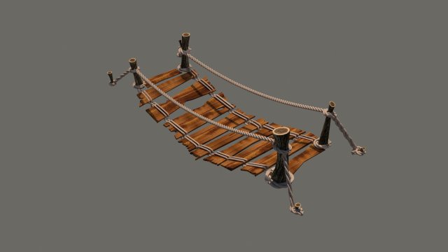 Rope bridge Modelo 3D .c4d .max .obj .3ds .fbx .stl .blend 