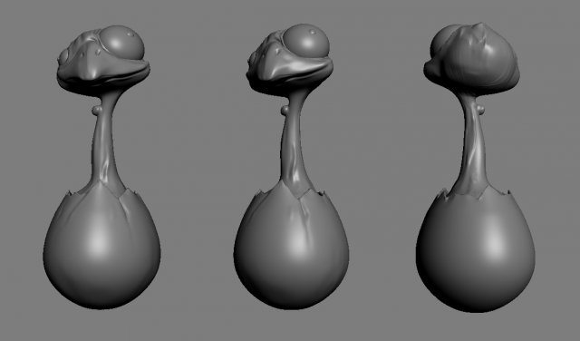 of the duckling 3D Print Model .c4d .max .obj .3ds .fbx .stl .blend 