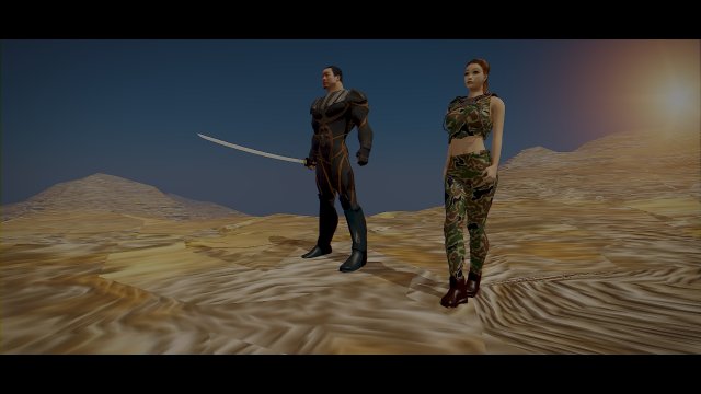 futuristic warriors with full rig and base facial shapekeys 3D Model .c4d .max .obj .3ds .fbx .stl .blend 