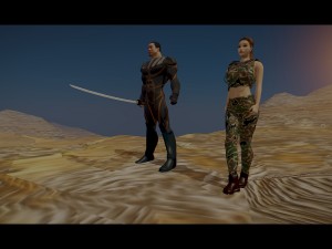 futuristic warriors with full rig and base facial shapekeys 3D Model