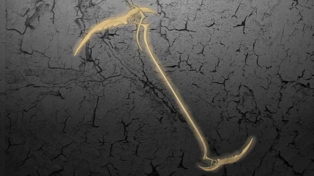 golden scythe 3D Model .c4d .max .obj .3ds .fbx .stl .blend