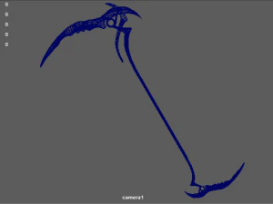 golden scythe 3D Model