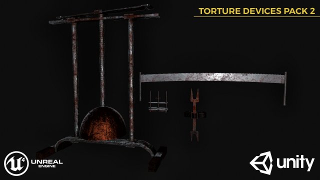 torture devices pack 2 3D मॉडल .c4d .max .obj .3ds .fbx .stl .blend 