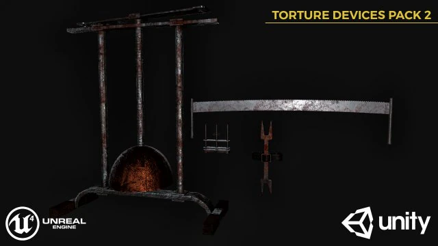 torture devices pack 2 3D Model .c4d .max .obj .3ds .fbx .stl .blend